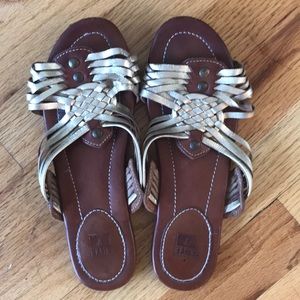Frye Jacey huarache slides!